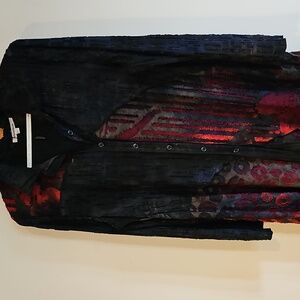Elegant Black and Red Women's Tunic